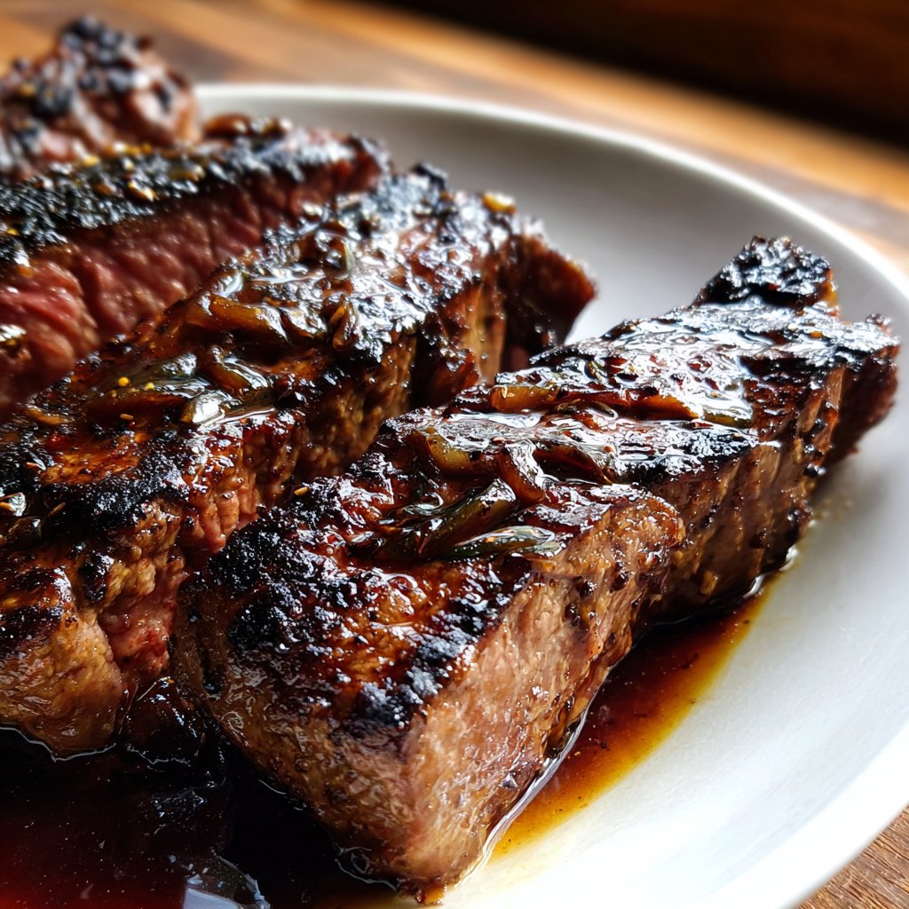Steak mit Balsamico-Zwiebeln