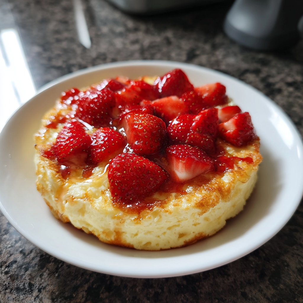 Pfannkuchen mit Erdbeeren