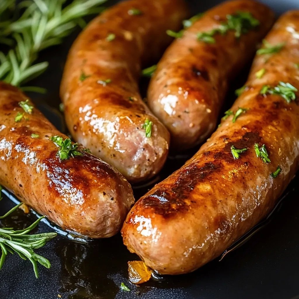 Traditionelles deutsches Bratwurstrezept
