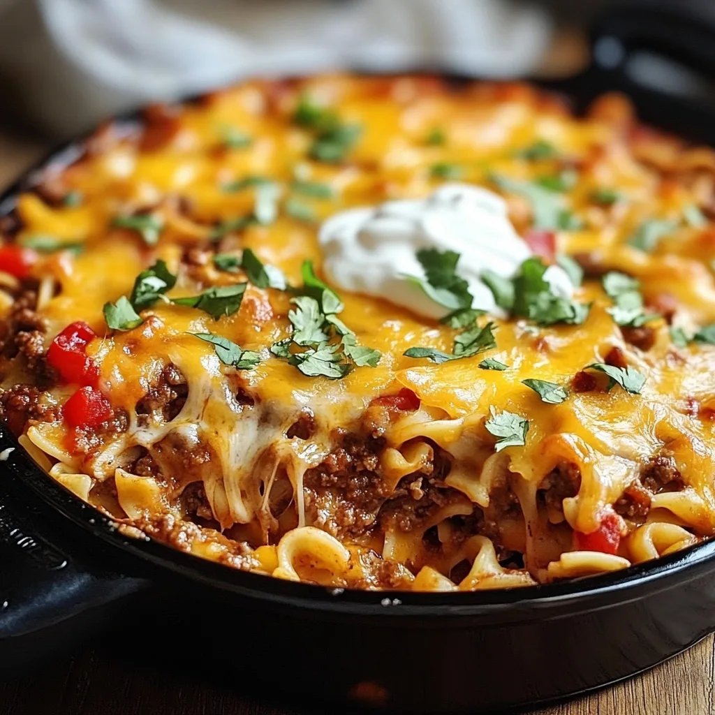 Käse-Taco-Nudel-Auflauf