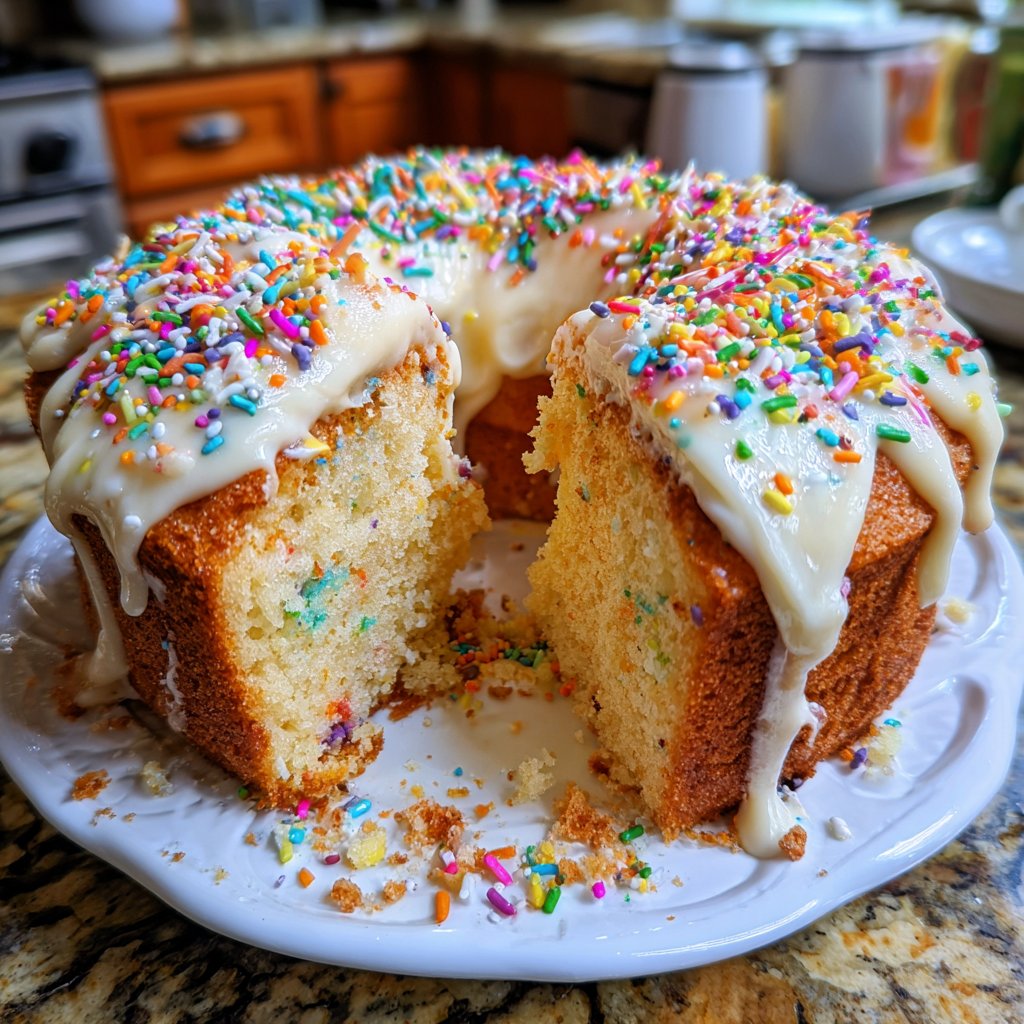 Geburtstagskuchen mit Streuseln