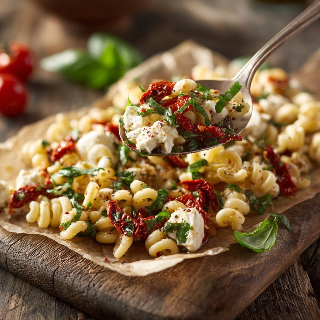 Mediterraner Nudelsalat Mit Mozzarella