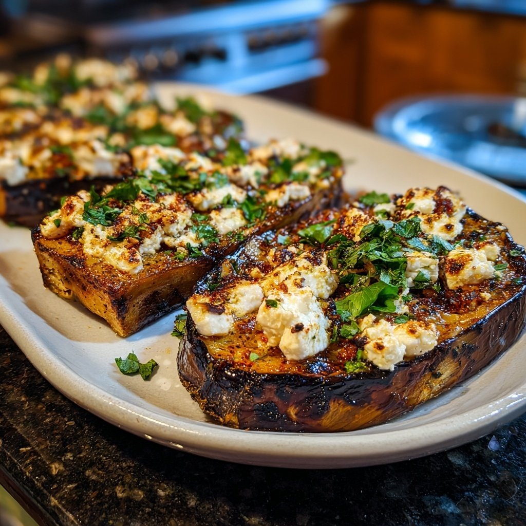 Gegrillte Auberginen Mit Feta