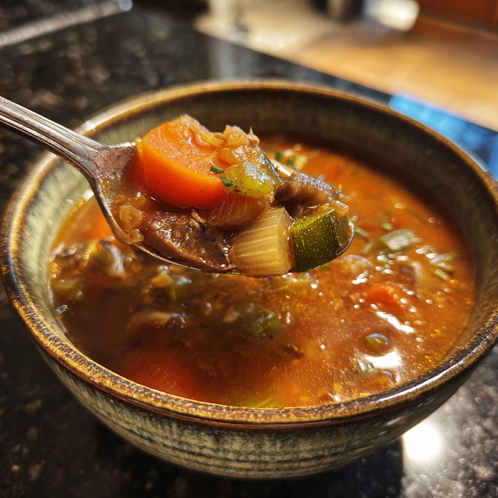 Abendessen mit Suppe