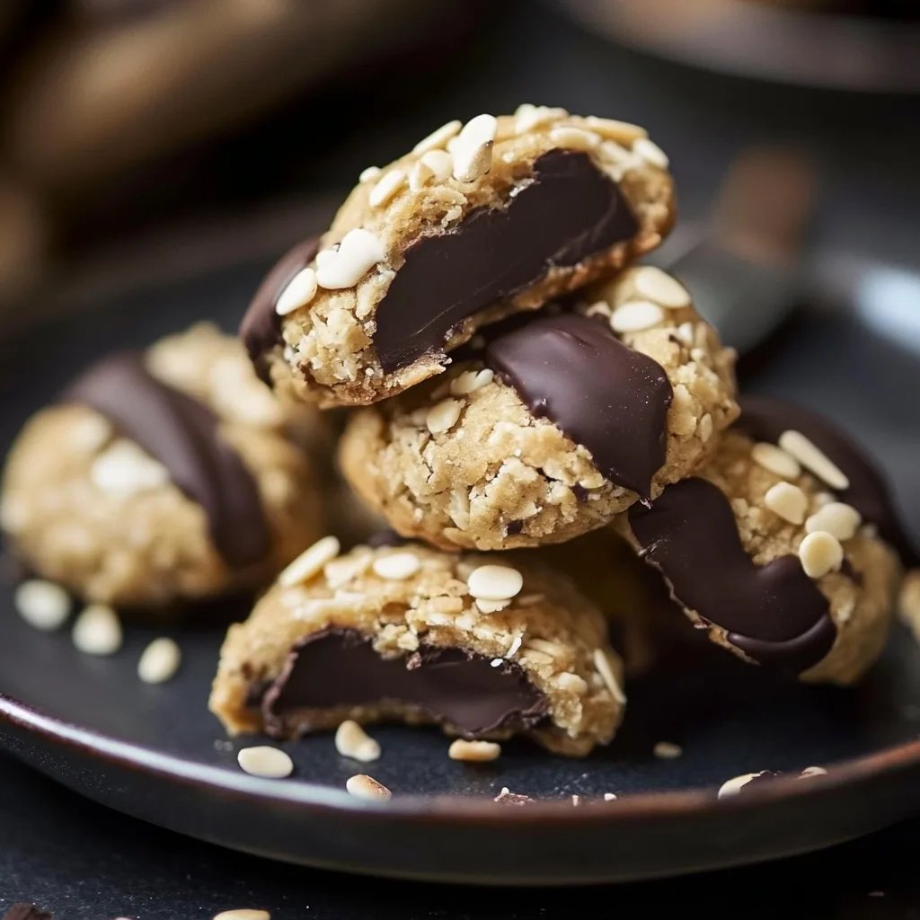 Süße Mandelhörnchen mit Schoko-Enden
