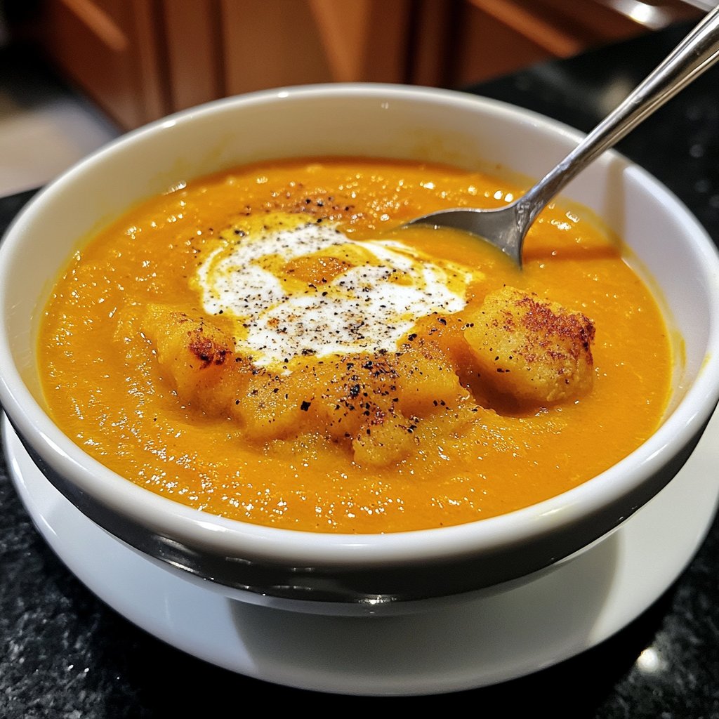 Kürbissuppe mit Süßkartoffel