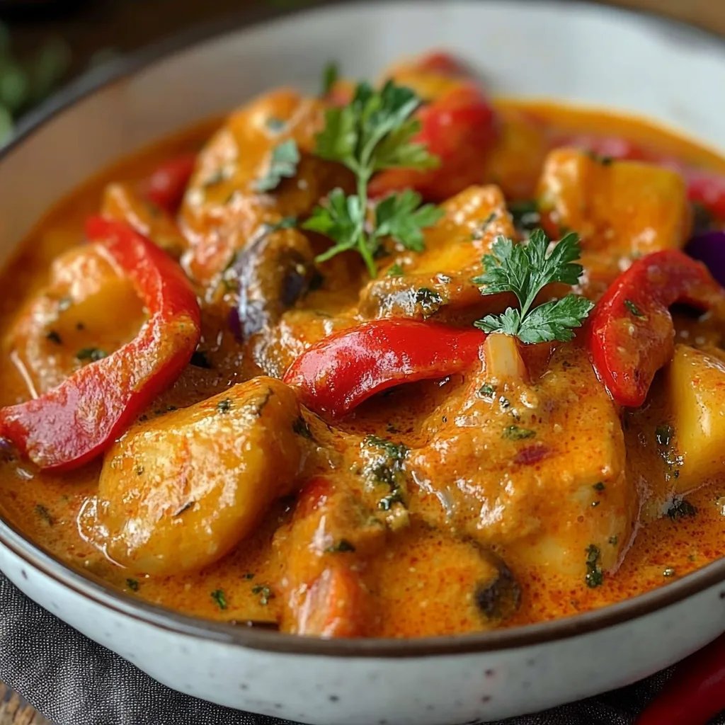 Paprika-Sahne-Hähnchen