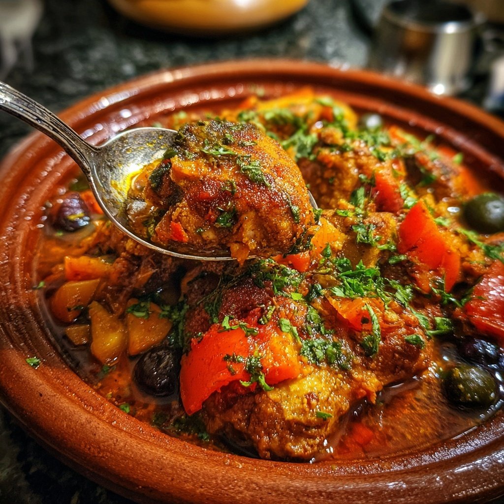 Internationale Küche Marokkanisches Hähnchen-Tagine