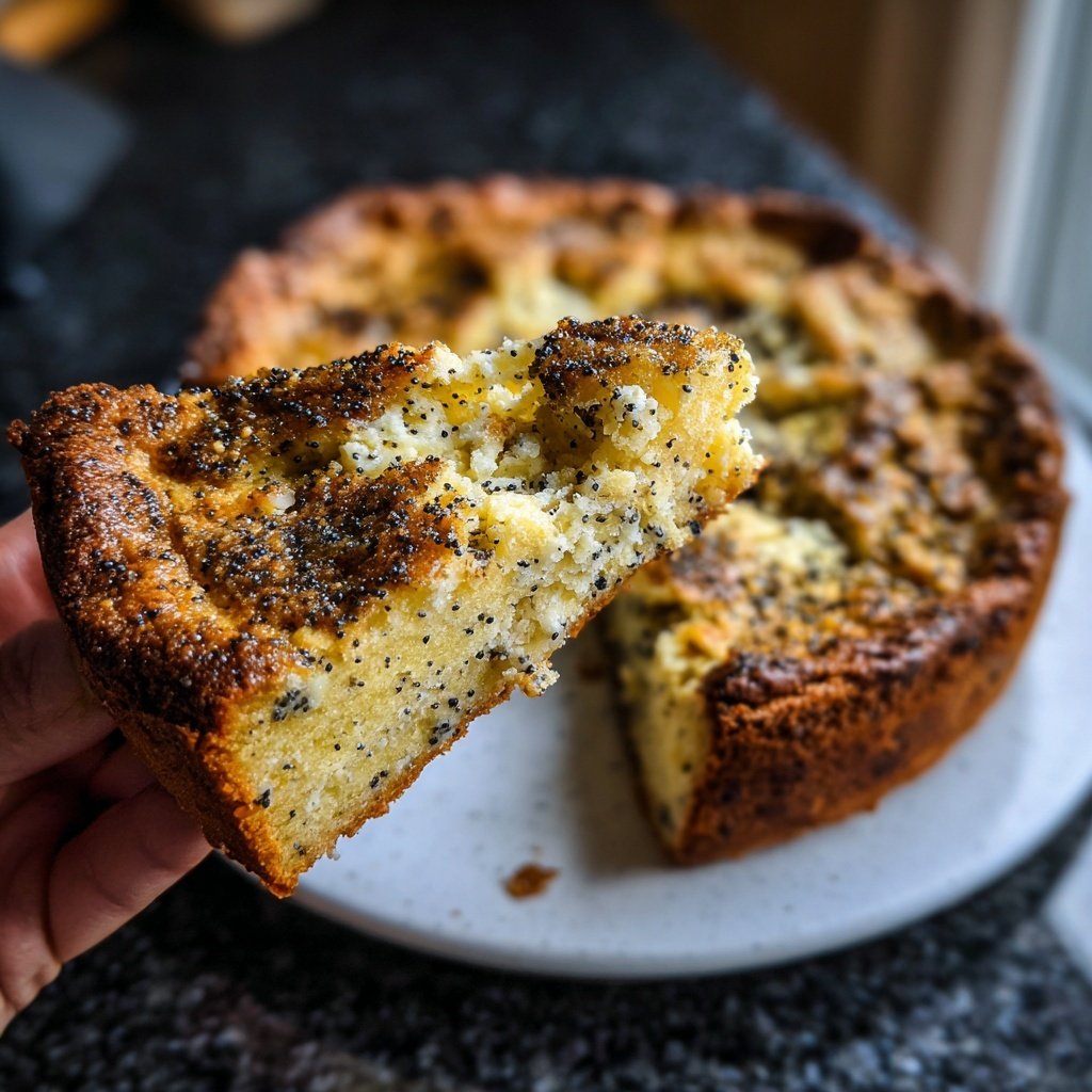 Käsekuchen mit Mohn