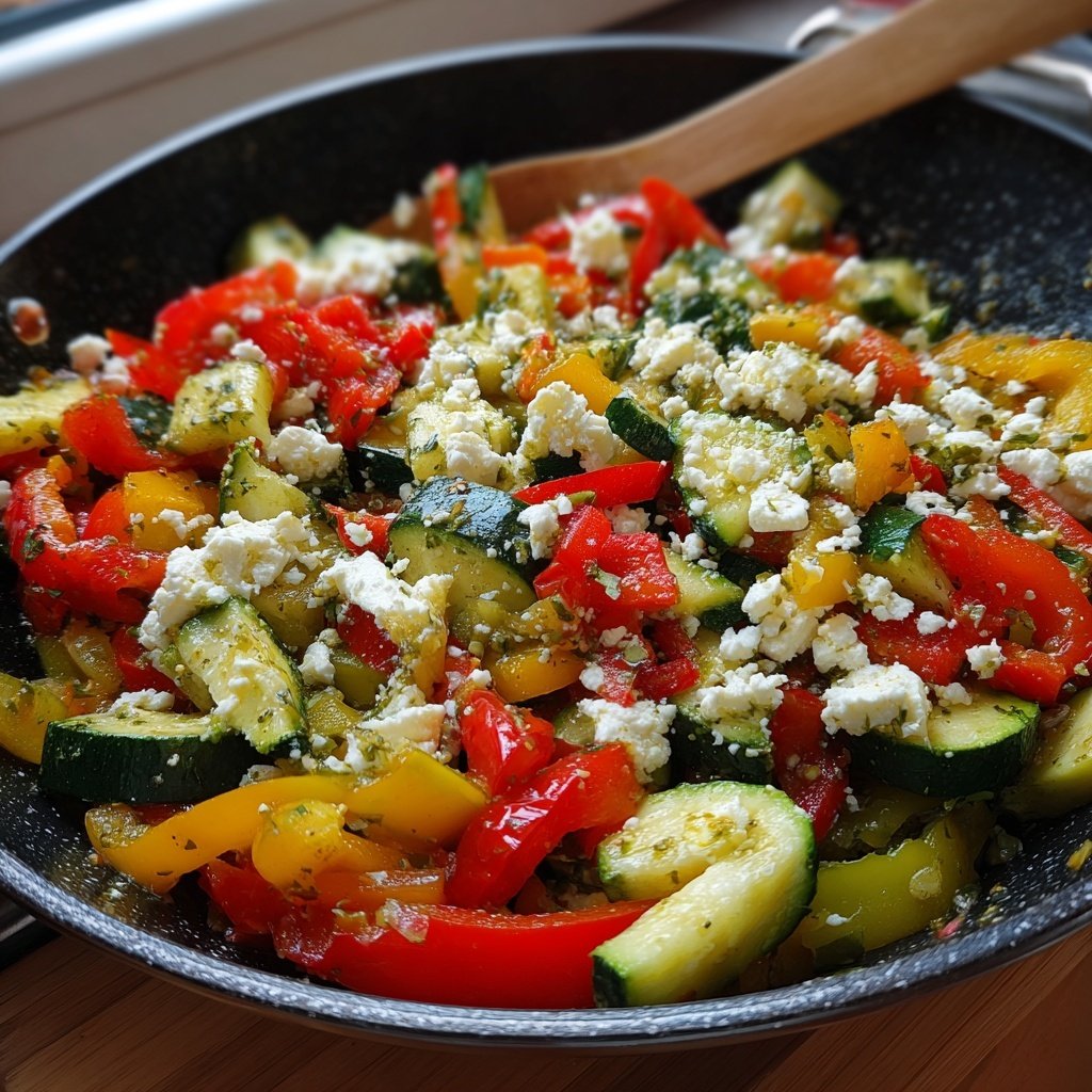 Gesund & Leicht Mediterrane Gemüsepfanne mit Feta