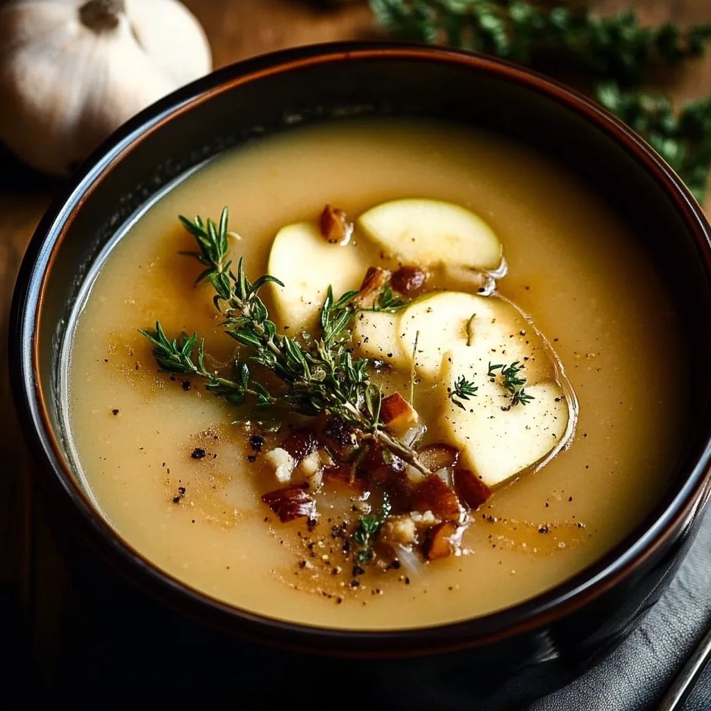 Maronensuppe mit Apfel