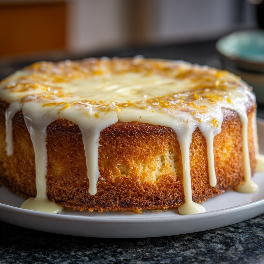 Zitronenkuchen mit Frischkäsefüllung