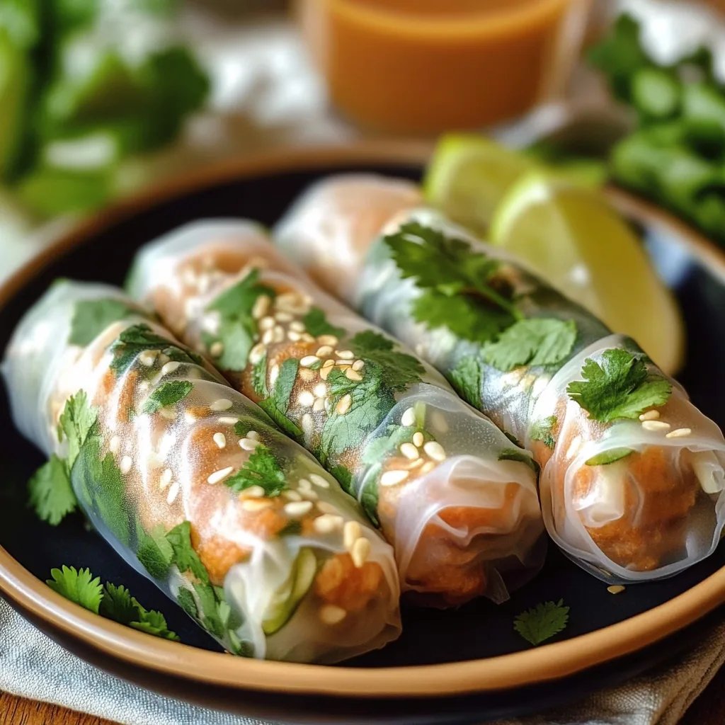 Vietnamische Sommerrollen mit Hähnchen