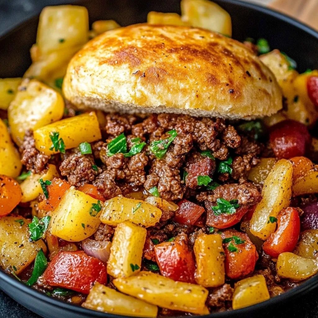 Kartoffelpfanne mit Hackfleisch