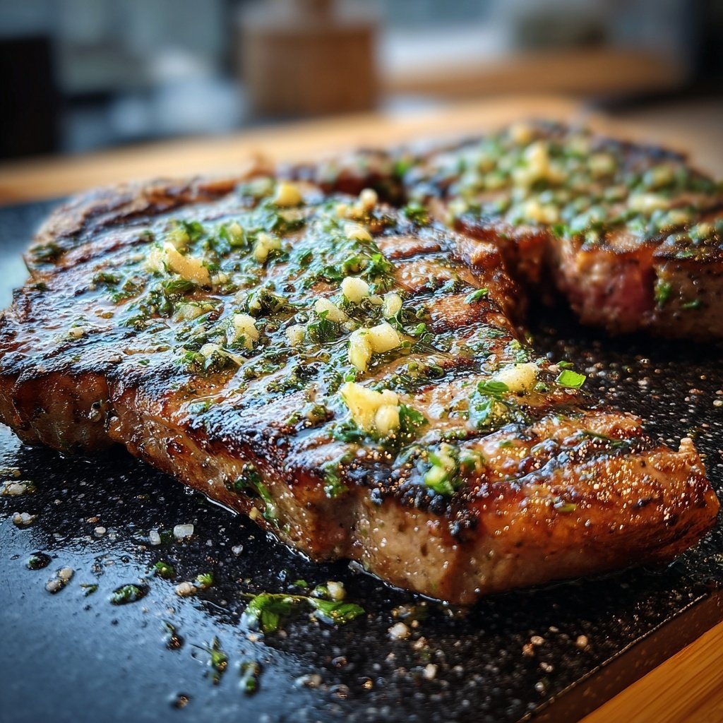 Gegrilltes Steak Mit Knoblauch Pfeffer