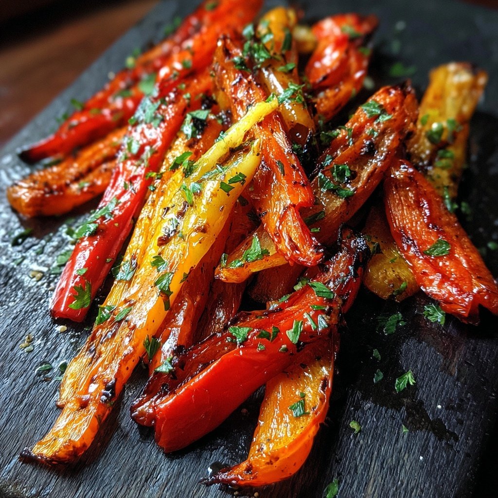 Gegrillte Paprika Streifen